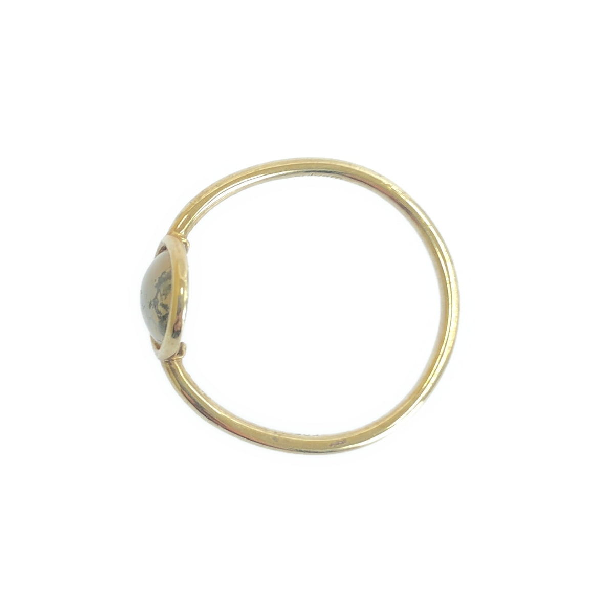 【美品】  sulvam / サルバム | SILVER STONE RING シルバー ストーン リング | ゴールド / ブラウン | レディース