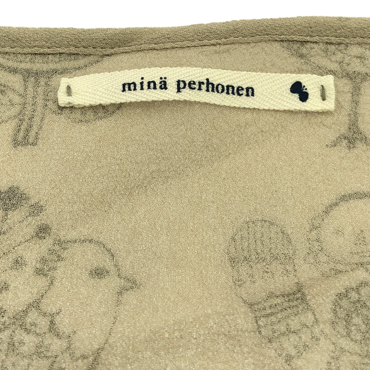 mina perhonen / ミナペルホネン | flower,bird,me / シルク プルオーバーブラウス | 38 | レディース