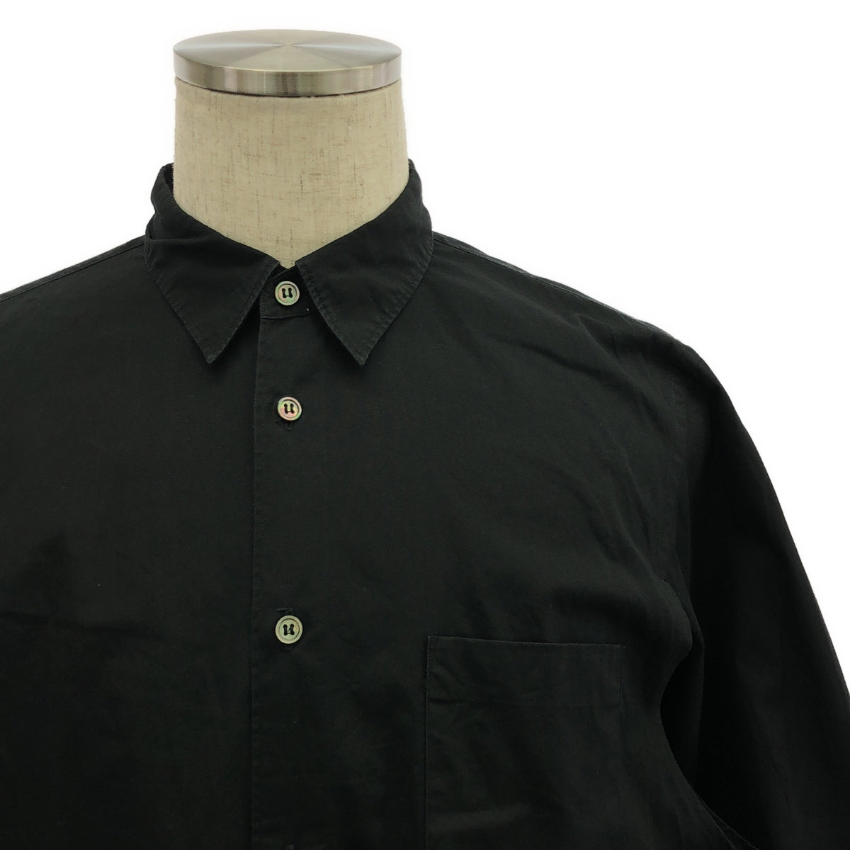 COMME des GARCONS HOMME PLUS / コムデギャルソンオムプリュス | 2018AW | コットン 変形 カットアウト オーバーシャツ | S | ブラック | メンズ