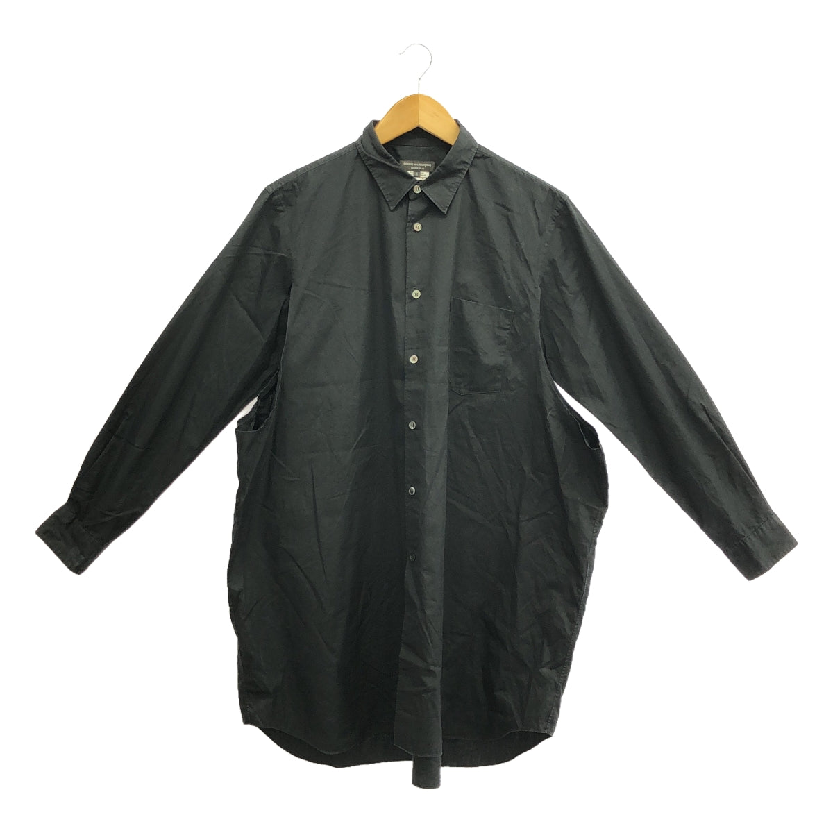 COMME des GARCONS HOMME PLUS / コムデギャルソンオムプリュス | 2018AW | コットン 変形 カットアウト オーバーシャツ | S | ブラック | メンズ