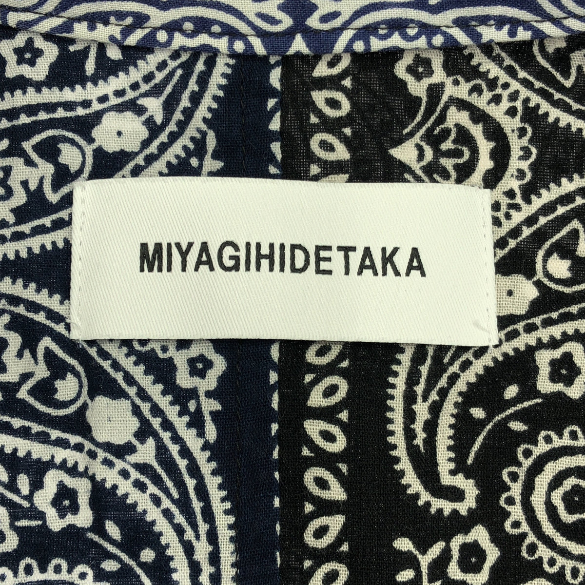 MIYAGIHIDETAKA / 미야기히데타카 | BANDANA S/S SHIRT 반다나 셔츠 | 1 | 블랙 / 네이비 / 화이트 | 남성