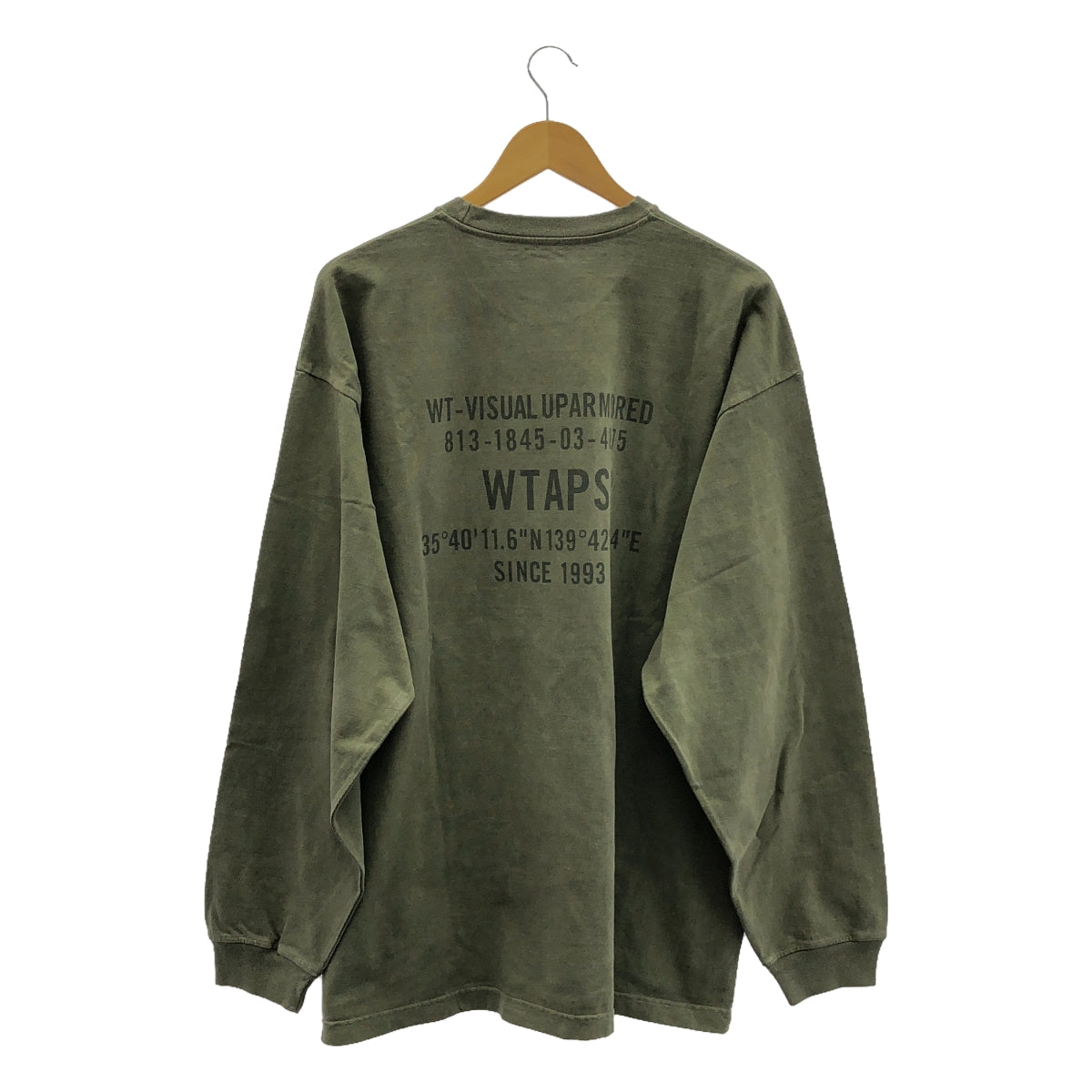 【新品】 WTAPS / ダブルタップス | SPEC/LS/COTTON ウォッシュ加工 ロングスリーブ Tシャツ | 4 | カーキ | メンズ