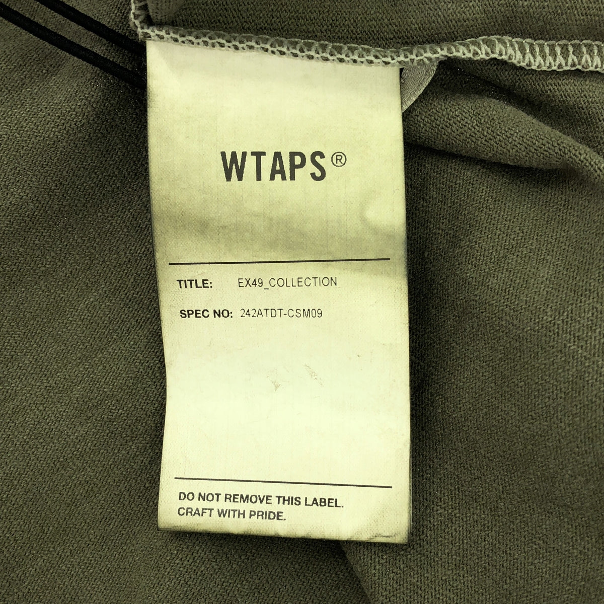 【新品】 WTAPS / ダブルタップス | SPEC/LS/COTTON ウォッシュ加工 ロングスリーブ Tシャツ | 4 | カーキ | メンズ
