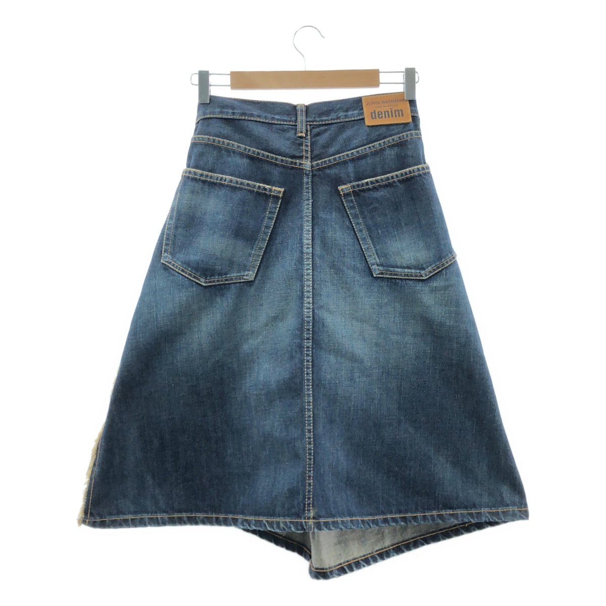 JUNYA WATANABE COMME des GARCONS / ジュンヤワタナベ | AD2007 | 【denim】ダメージ加工 サイドジップ 再構築 デニムスカート | M | レディース