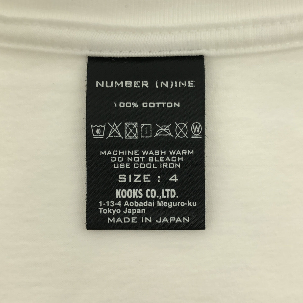 NUMBER NINE / Number Nine | 2019AW | ROCK'N'ROLL TEE | 4 | Men's