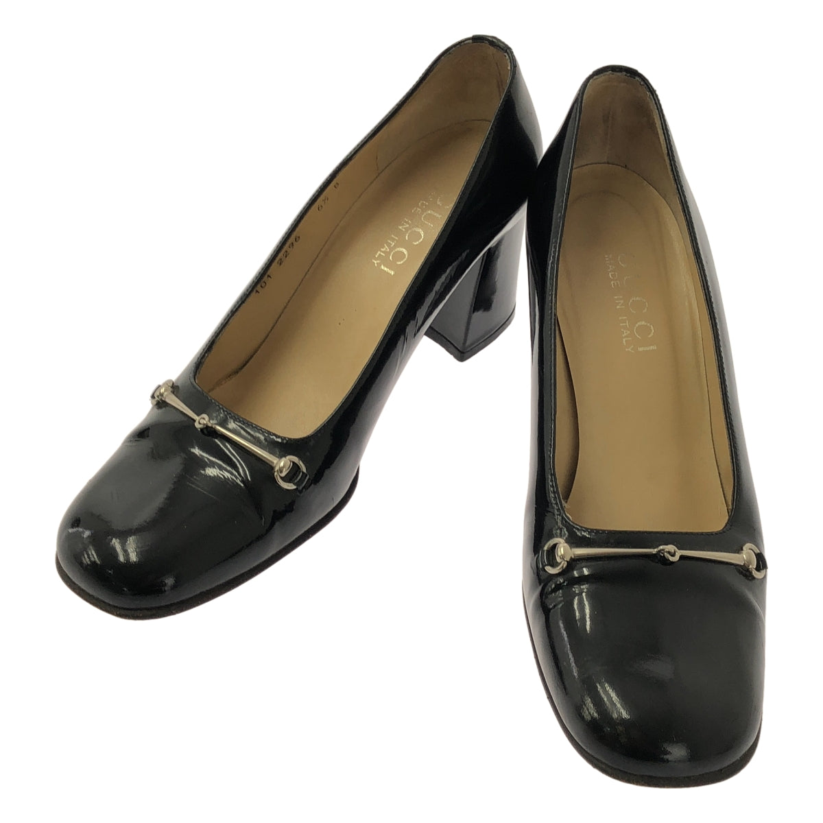 GUCCI ホースビット　チャンキーヒール GUCCI / グッチ | パテントレザー ホースビット チャンキーヒール