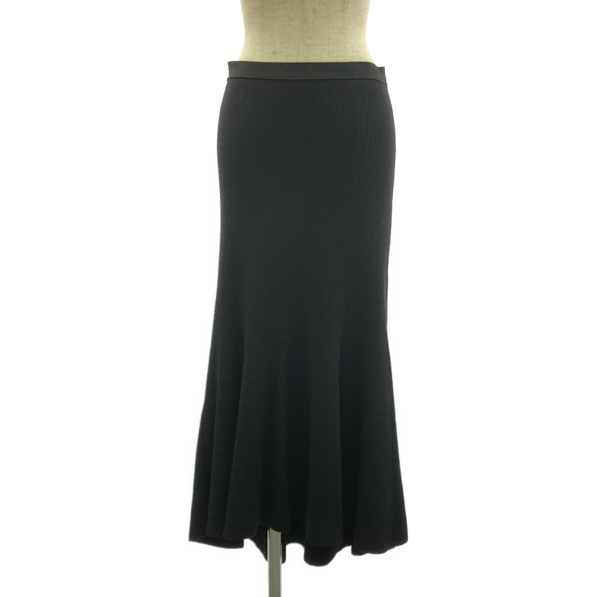 BALENCIAGA / バレンシアガ | リブ ニット オーバースカート | ブラック | レディース