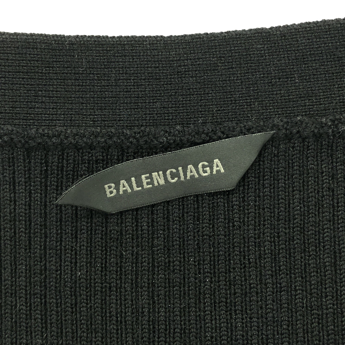 BALENCIAGA / バレンシアガ | リブ ニット オーバースカート | ブラック | レディース