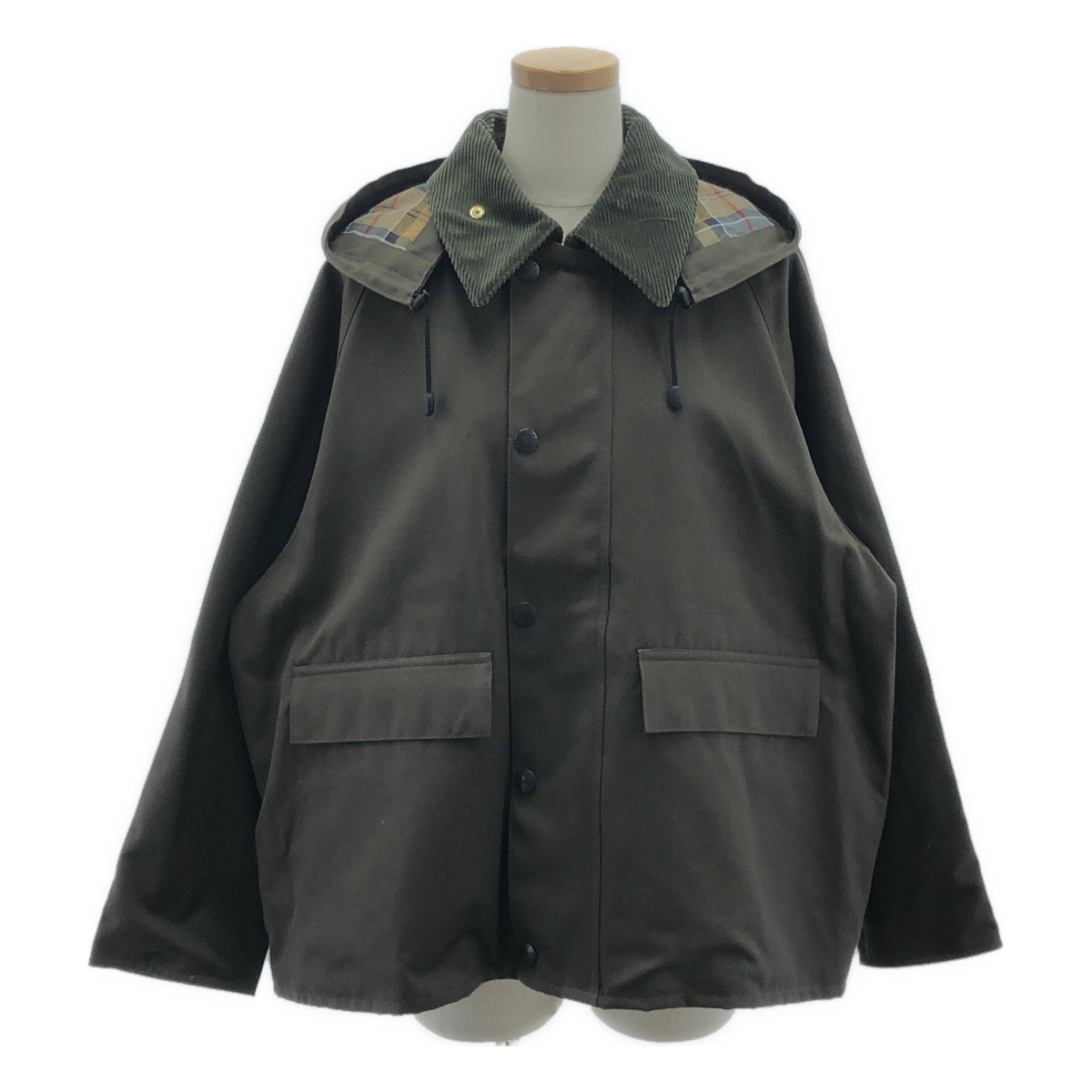 Barbour / バブアー | × TOMORROWLAND OVERSIZED HIKING ウールコットンツイル フーデッド コート | 38 | レディース