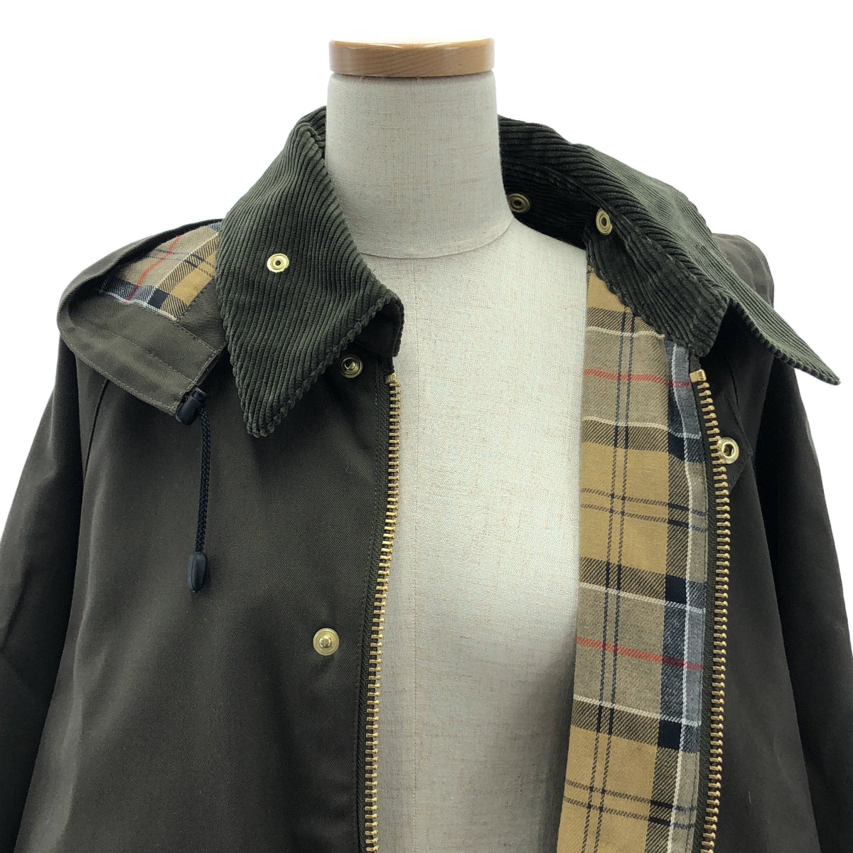 Barbour / バブアー | × TOMORROWLAND OVERSIZED HIKING ウールコットンツイル フーデッド コート | 38 | レディース