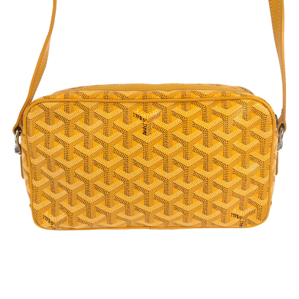 【美品】 GOYARD / ゴヤール | CAPVERT / カップヴェール レザー ロゴ ショルダーバッグ / ユニセックス | マスタード系 | レディース