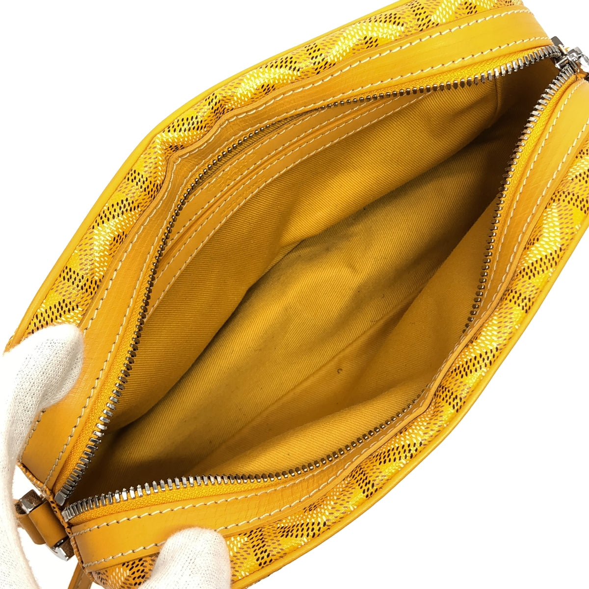 【美品】 GOYARD / ゴヤール | CAPVERT / カップヴェール レザー ロゴ ショルダーバッグ / ユニセックス | マスタード系 | レディース