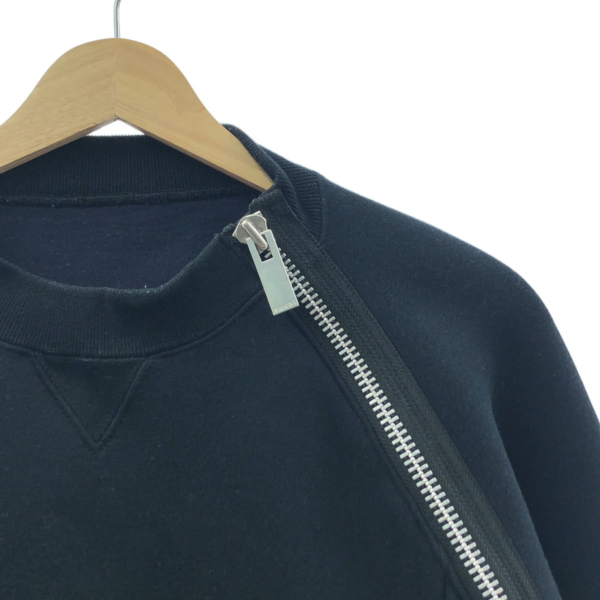 sacai / Sacai | 2023AW | S 海綿套頭衫拉鍊設計海綿運動衫 | 3 | 黑色 | 女款