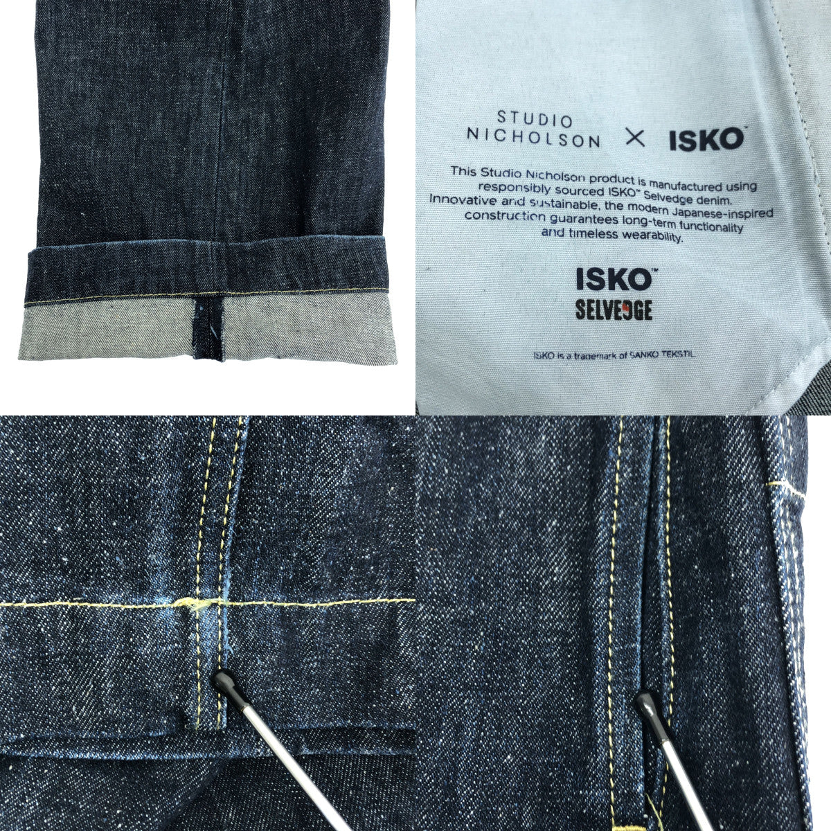 Studio Nicholson / 스튜디오 니콜슨 | PYAD SELVEDGE DENIM 세르비지 데님 팬츠 | S | 남성