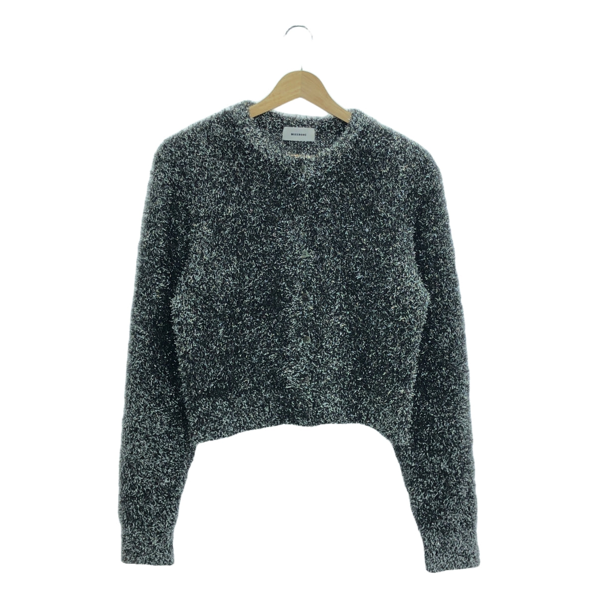 MIESROHE / ミースロエ | sustainable / ラメジャギー クルー ニット カーディガン | ONE SIZE | シルバー | レディース