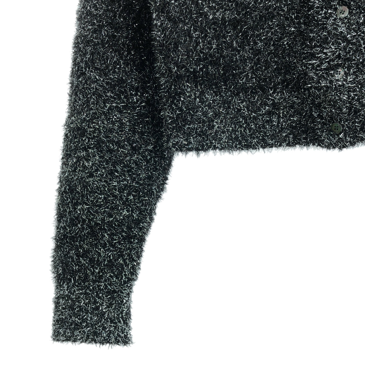 MIESROHE / ミースロエ | sustainable / ラメジャギー クルー ニット カーディガン | ONE SIZE | シルバー | レディース