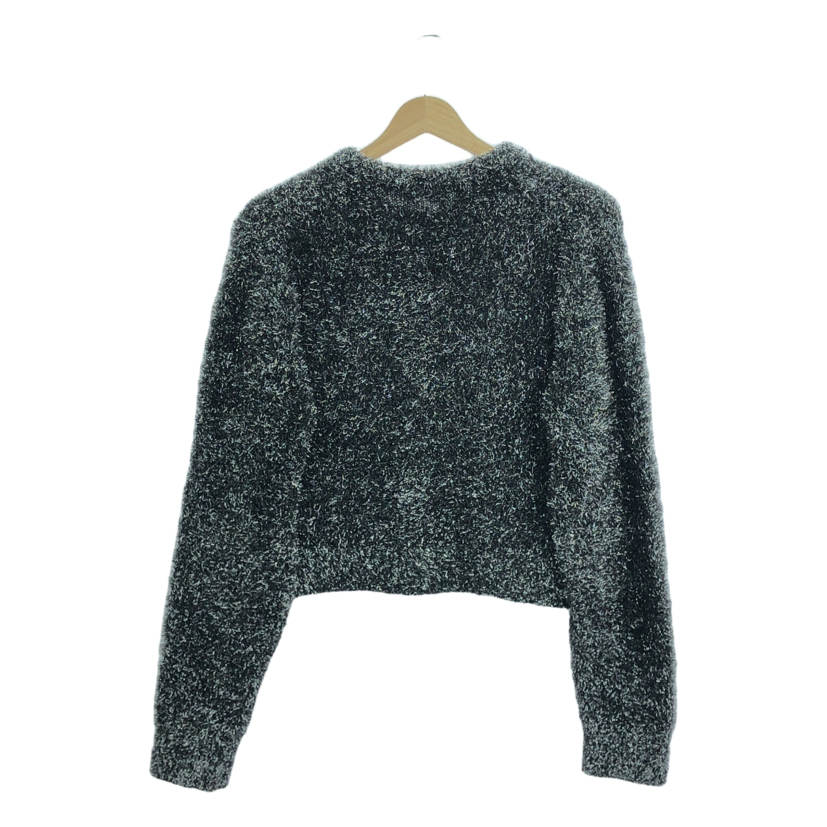 MIESROHE / ミースロエ | sustainable / ラメジャギー クルー ニット カーディガン | ONE SIZE | シルバー | レディース
