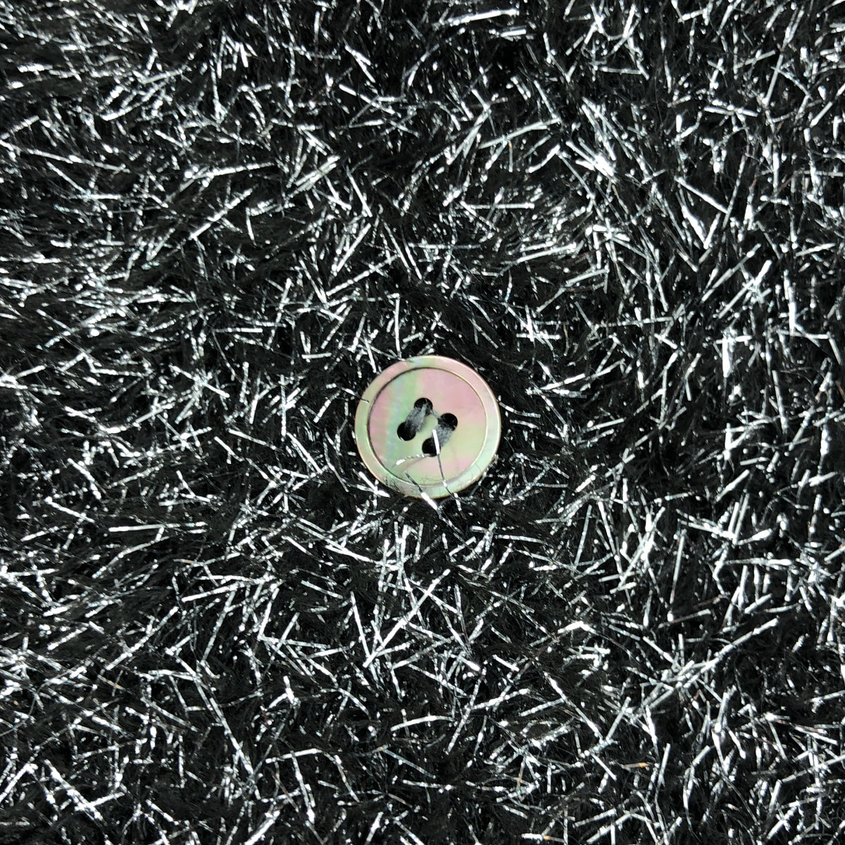 MIESROHE / ミースロエ | sustainable / ラメジャギー クルー ニット カーディガン | ONE SIZE | シルバー | レディース