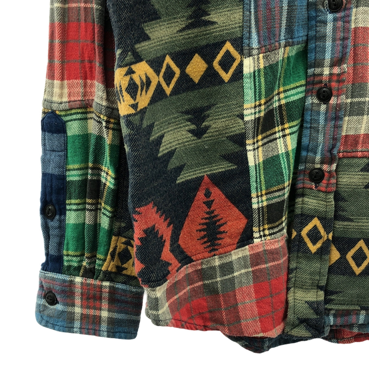 POLO RALPH LAUREN / 폴로랄프로렌 | 네이티브 무늬 패치워크 셔츠 | XS |