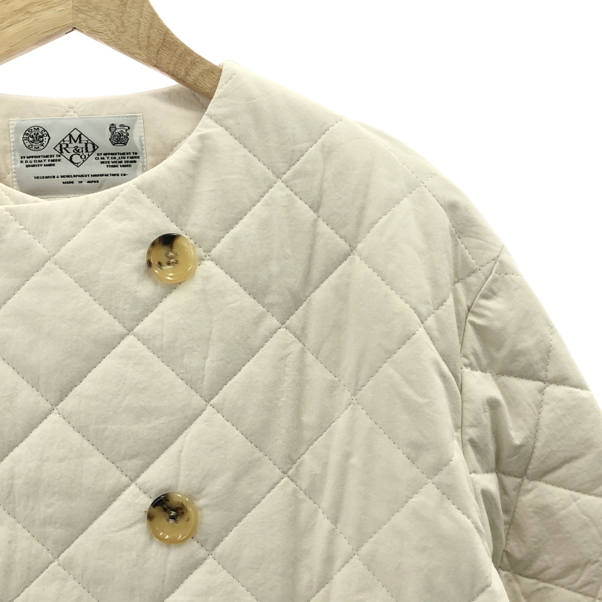 R & DMCo- / 올드 맨즈 테일러 | QUILTING DOUBLE BUTTON COAT 퀼팅 더블 버튼 노 컬러 코트 | S |