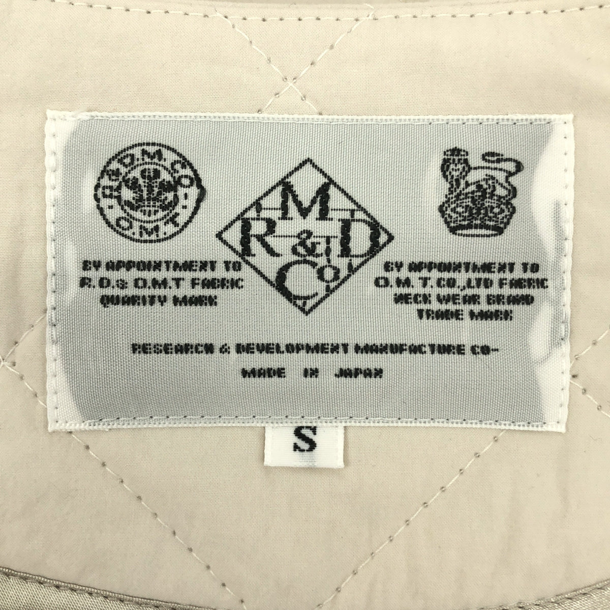 R & DMCo- / 올드 맨즈 테일러 | QUILTING DOUBLE BUTTON COAT 퀼팅 더블 버튼 노 컬러 코트 | S |