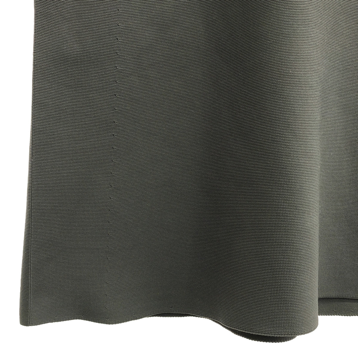 me ISSEY MIYAKE / ミーイッセイミヤケ | Vネック ノースリーブ ニット ワンピース | グレーグリーン | レディース