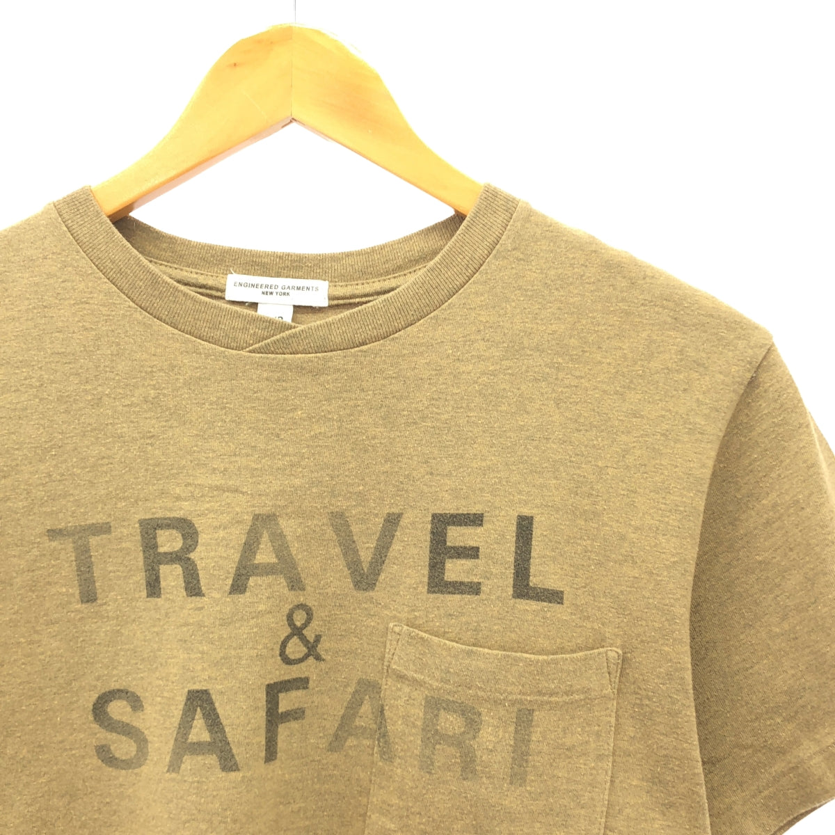 Engineered Garments / 엔지니어드 가멘츠 | TRAVEL & SAFARI 프린트 포켓 T 셔츠 | S | 브라운 | 남성