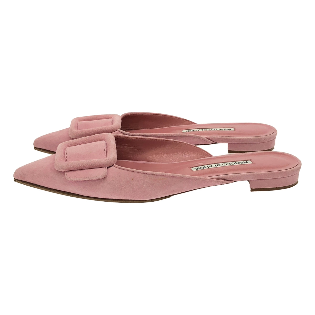 MANOLO BLAHNIK / マノロブラニク | Maysale Suede Flats マイセール スウェード フラット ミュール | 36 1/2 | ピンク | レディース