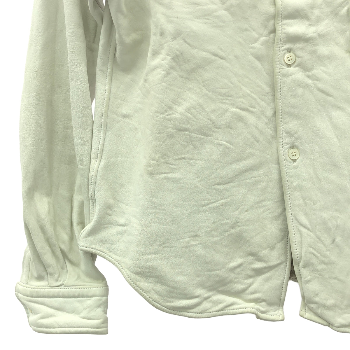 COMME des GARCONS / コムデギャルソン | 2013AW | 牛革 カウレザー シャツ | S | ホワイト | レディース