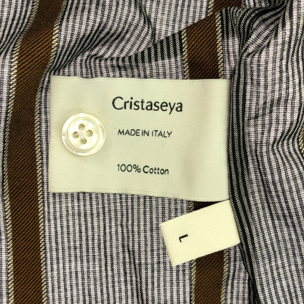 【美品】 Cristaseya / クリスタセヤ | 2024SS | SALVATORE PICCOLO HANDMADE CLASSIC COLLAR SHIRT シャツ | L | グレー | メンズ