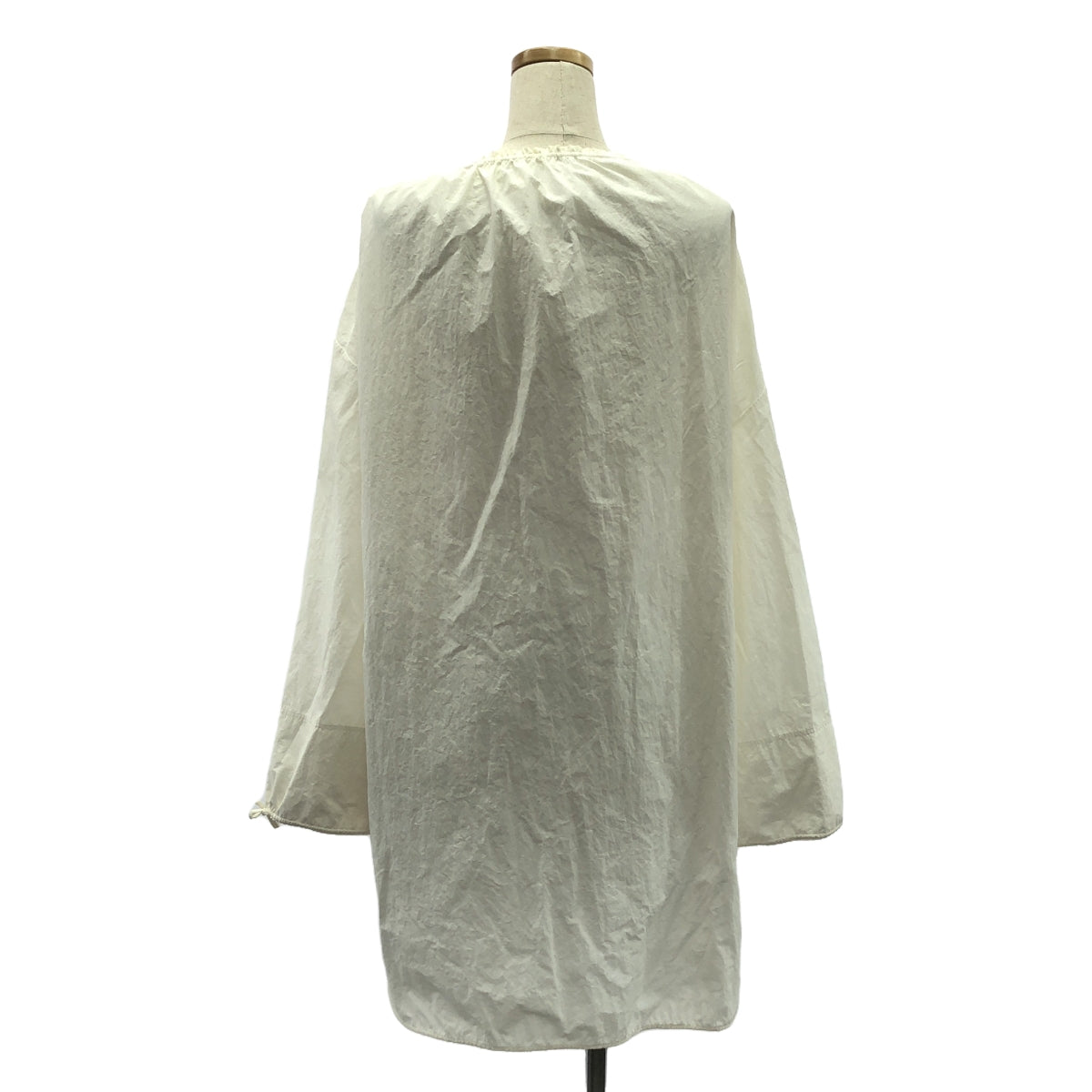 JIL SANDER / ジルサンダー | Ruffled Voile Blouse / 付け襟 スキッパー ギャザー ボリューミー ブラウス トップス | 36 | ホワイト | レディース