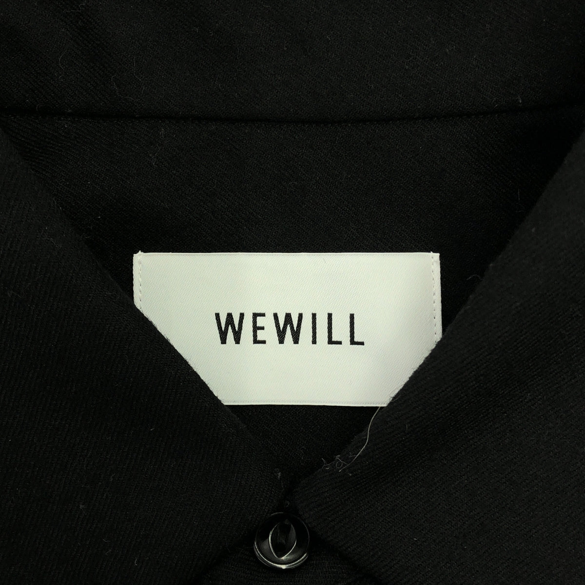 WEWILL / 위윌 | 울 롱 테일 오버 셔츠 | 3 | 블랙 | 남성