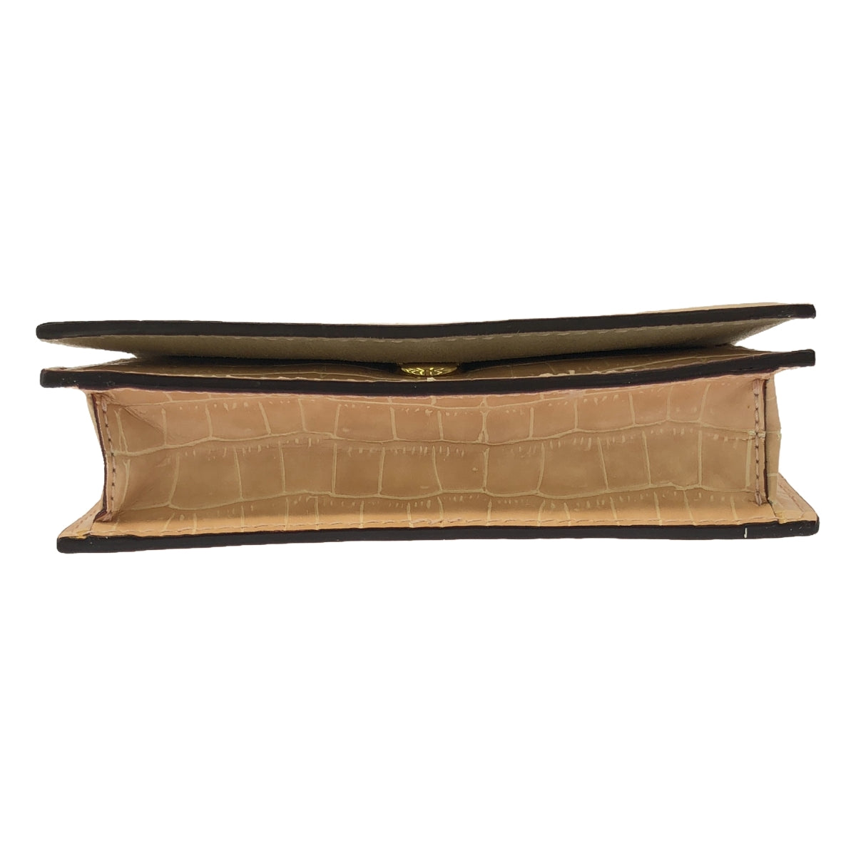 STELLA McCARTNEY / ステラマッカートニー | クロコ型押し スクエア ハンドバッグ | ピンクベージュ | レディース