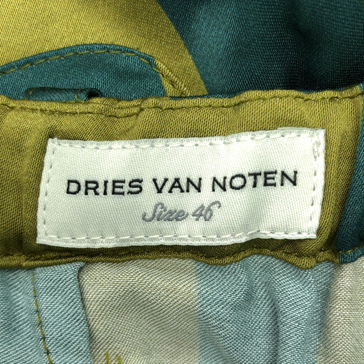DRIES VAN NOTEN / 드리스 반 노텐 | 총 무늬 새틴 드로우 스트링 이지 팬츠 | 46 | 남성