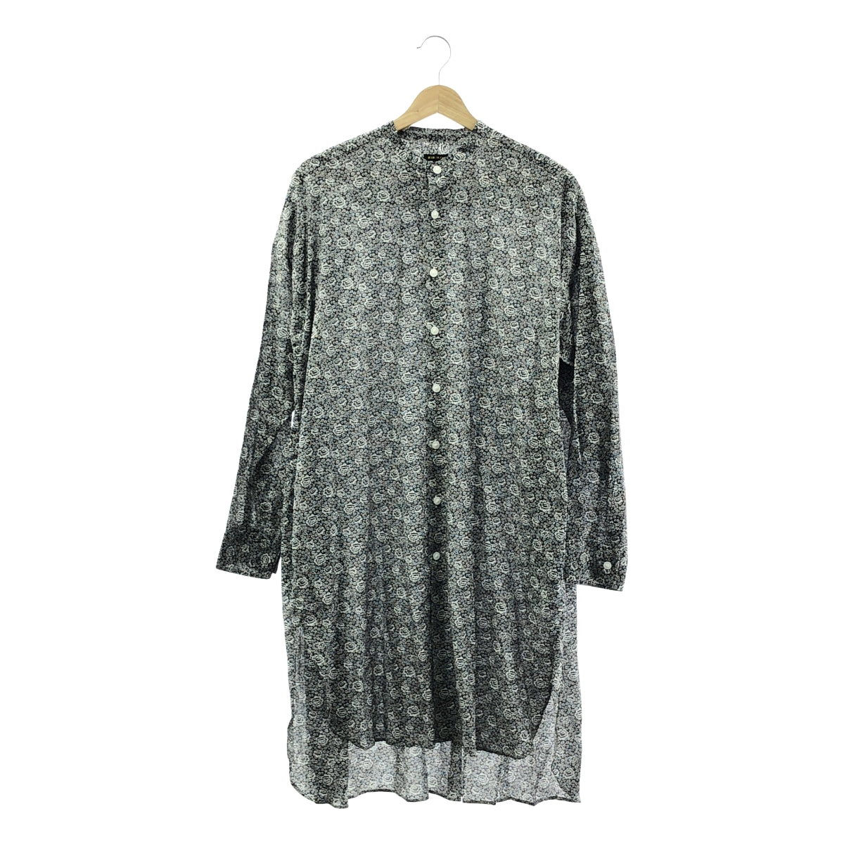 R&D.M.Co / 올드맨즈 재단사 | PF STAND COLLAR LONG SHIRT 프린세스 플라워 스탠드 컬러 롱 셔츠 | S | 여성
