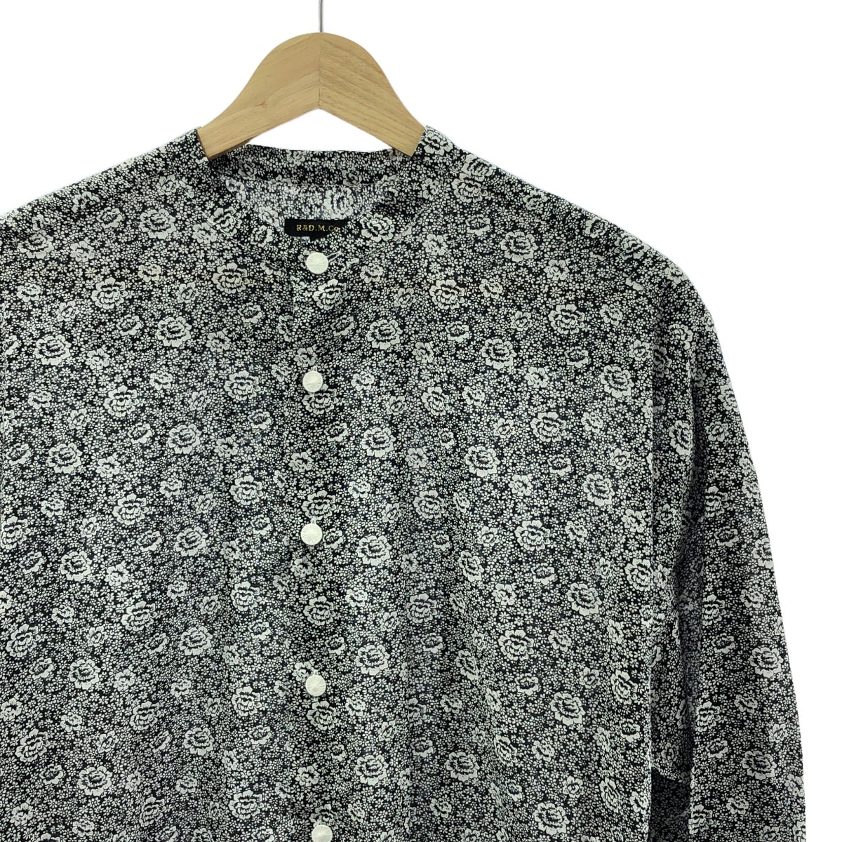 R&D.M.Co / 올드맨즈 재단사 | PF STAND COLLAR LONG SHIRT 프린세스 플라워 스탠드 컬러 롱 셔츠 | S | 여성