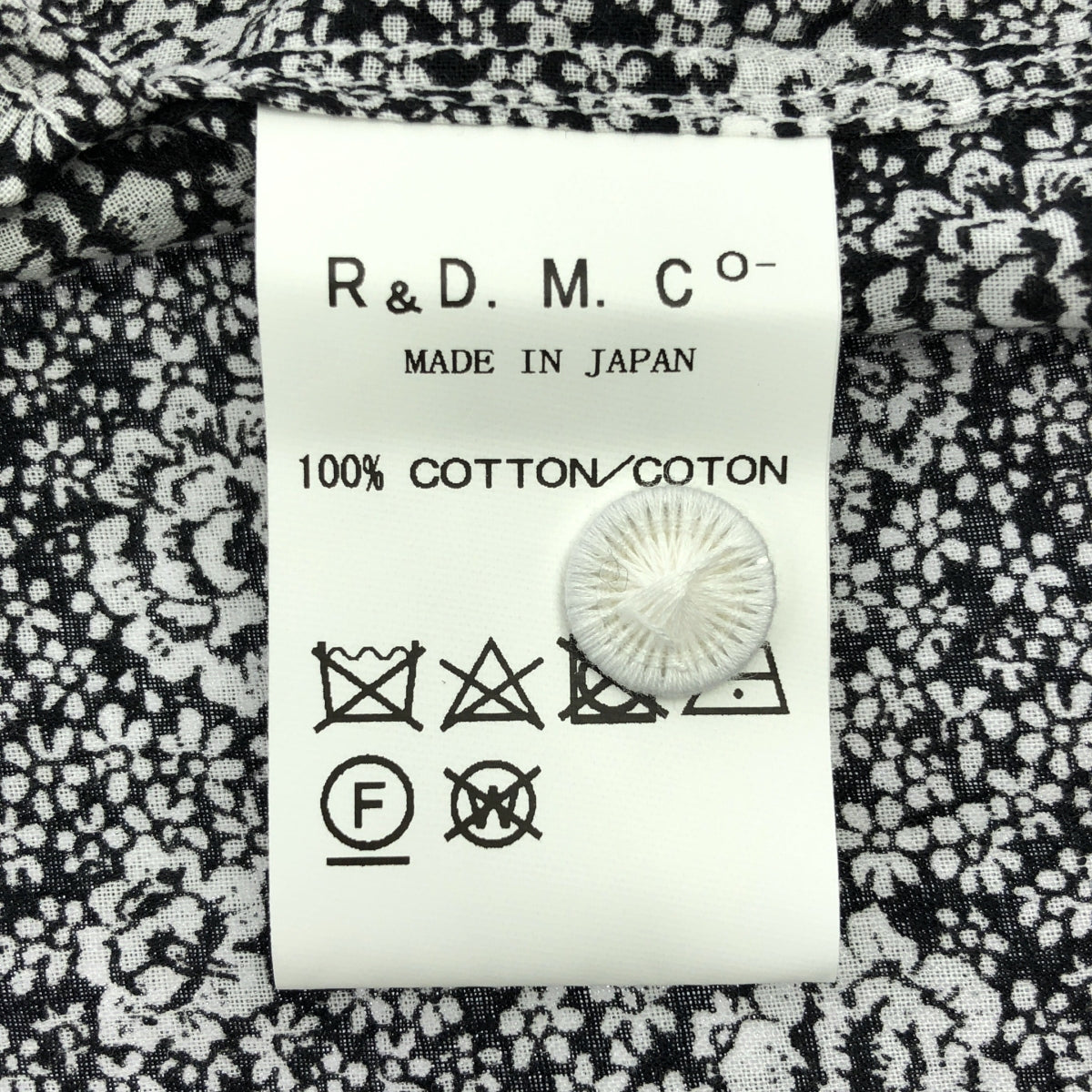 R&D.M.Co / 올드맨즈 재단사 | PF STAND COLLAR LONG SHIRT 프린세스 플라워 스탠드 컬러 롱 셔츠 | S | 여성