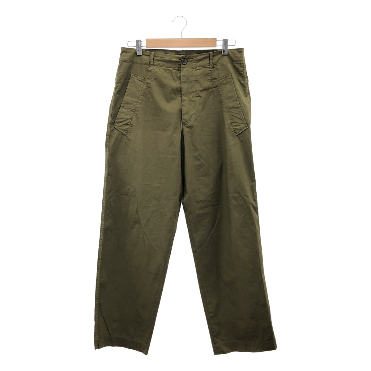 DRIES VAN NOTEN / 드리스 반 노튼 | 2019SS | 코튼 밀리터리 모티브 슬랙스 팬츠 | 46 | 카키 | 남성