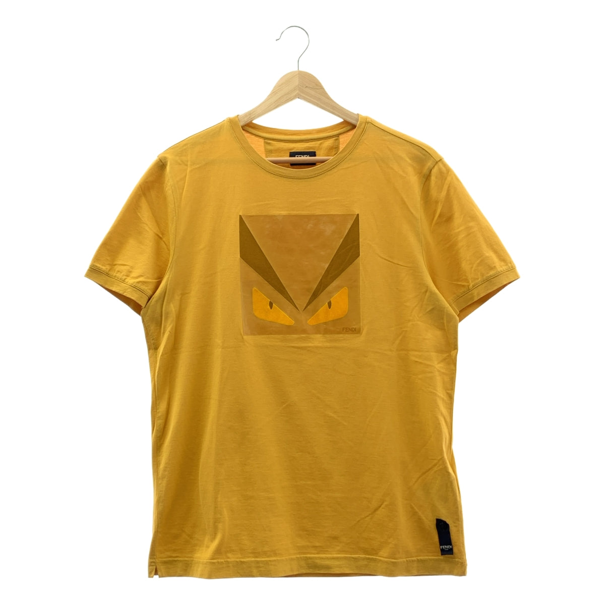 FENDI / 펜디 | Bag Bugs T-shirt 버그 버그 프린트 T 셔츠 | 48 | 겨자 | 남성
