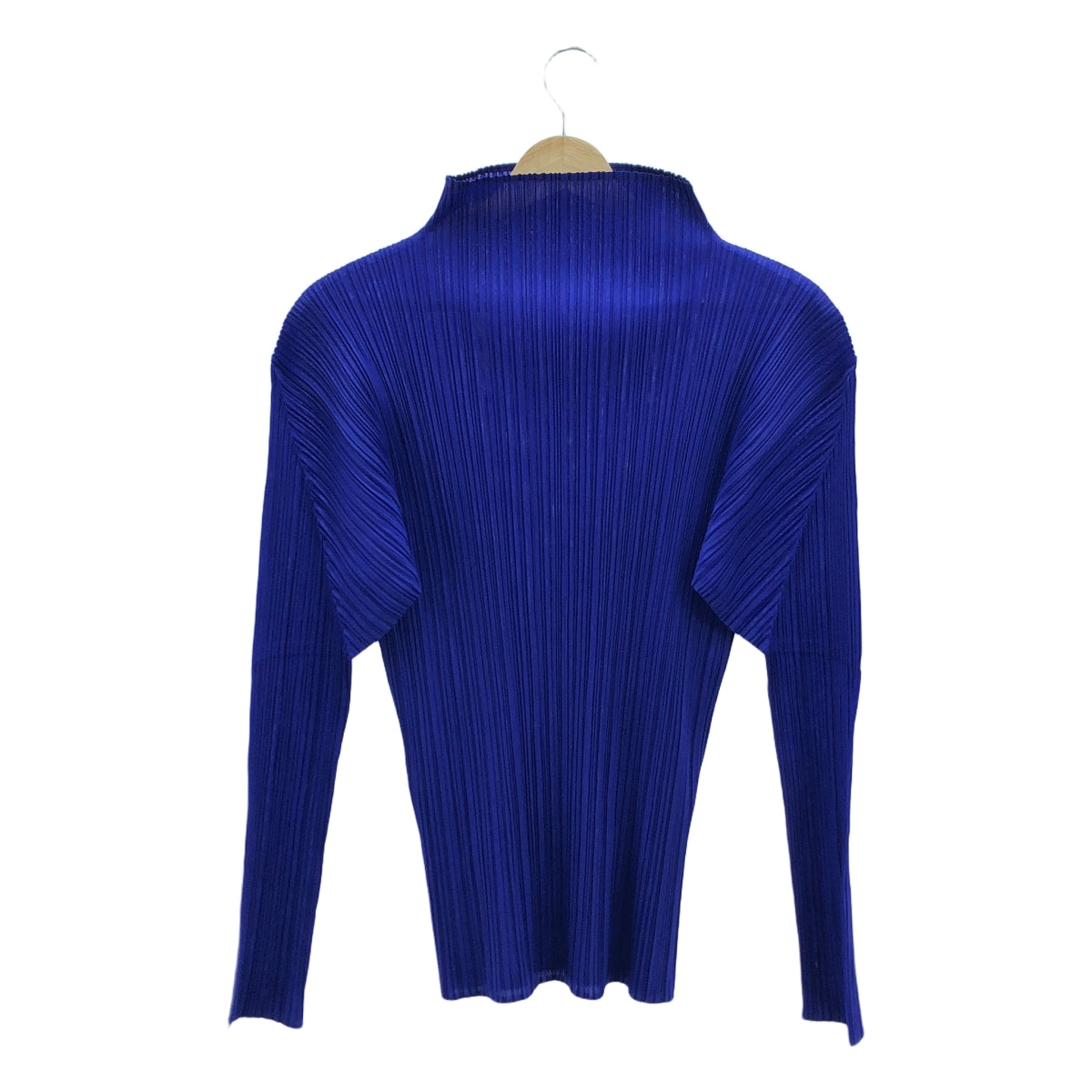 PLEATS PLEASE ISSEY MIYAKE | Pleated high neck top | Size 3 | Blue | Women's