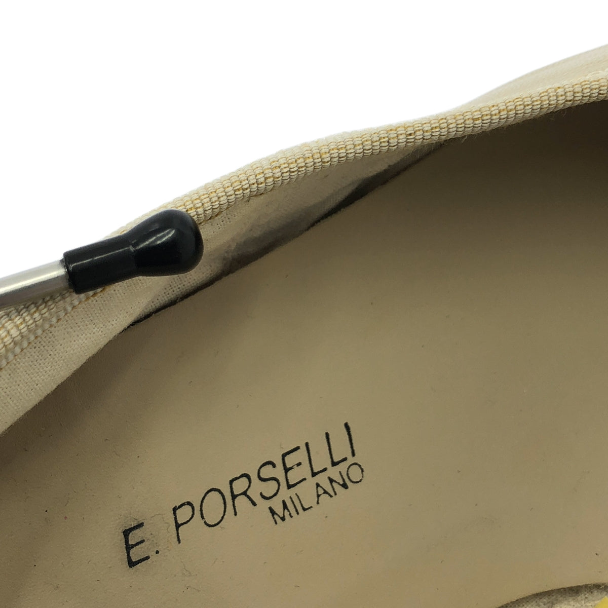 E.PORSELLI / 波爾塞利 E |皮革緞帶歌劇芭蕾舞鞋 |