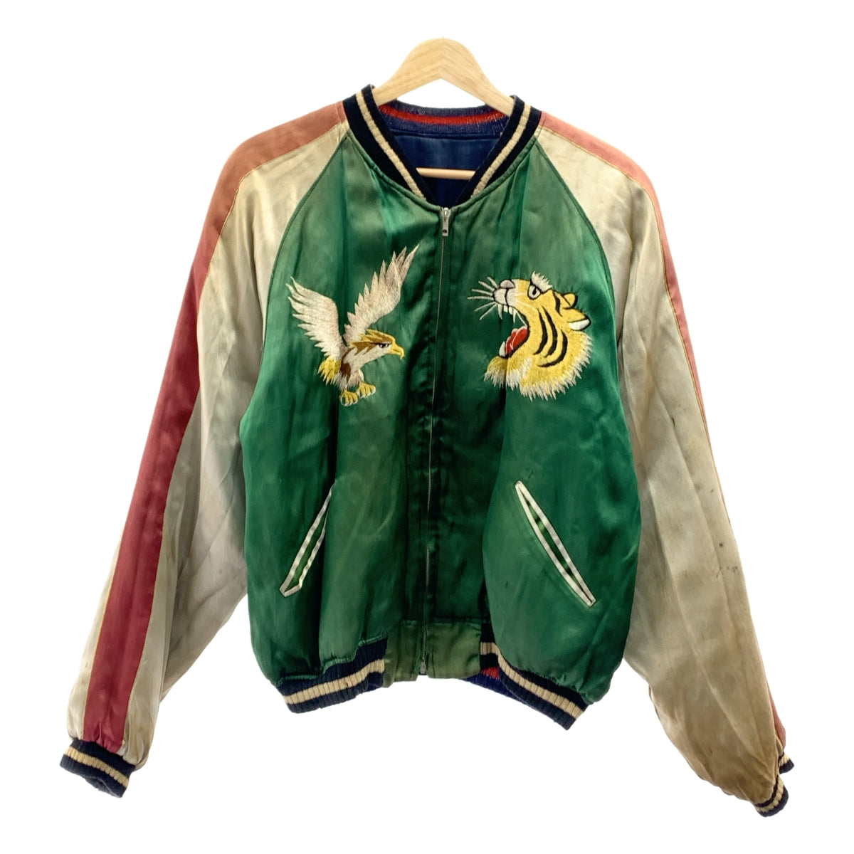VINTAGE / ヴィンテージ古着 | 推定40-50s ヴィンテージ TTS バタフライジップ リバーシブル スカジャン 鷹×虎 |