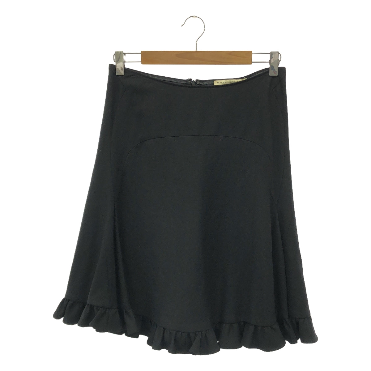 BALENCIAGA | Ruffle A-line skirt | 38 | Black | Women's