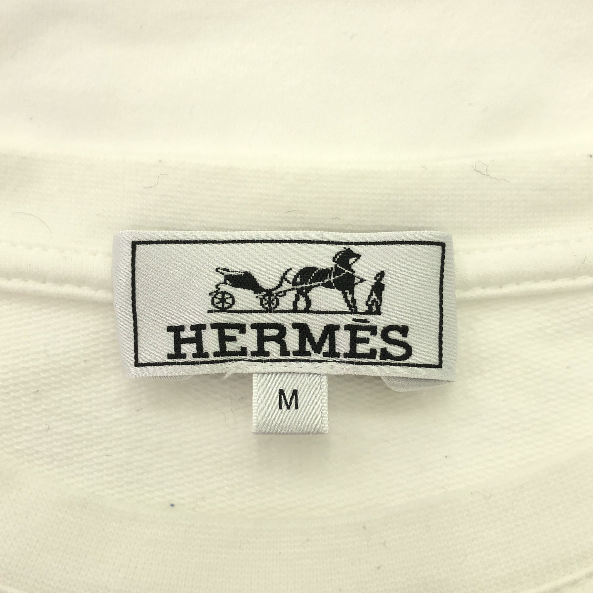 HERMES | Cotton H logo crew neck long sleeve top | M | Men's