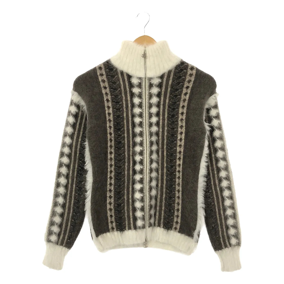 美品】 CHANEL / シャネル | アンゴラ モヘア カシミヤ 総柄 ジップ
