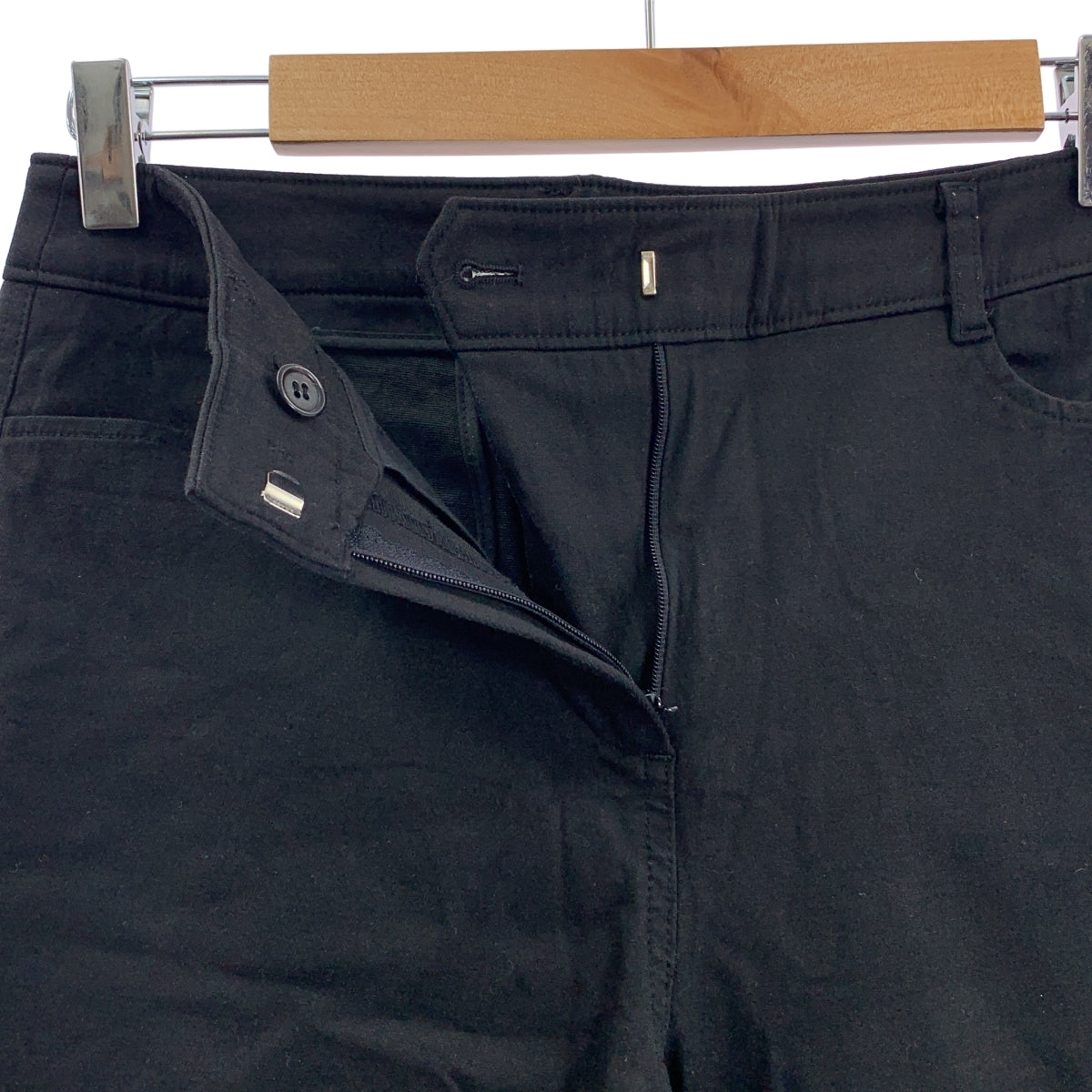 AMOMENTO / 어모먼트 | 코튼 플레어 팬츠 | 1 | 블랙 | 여성