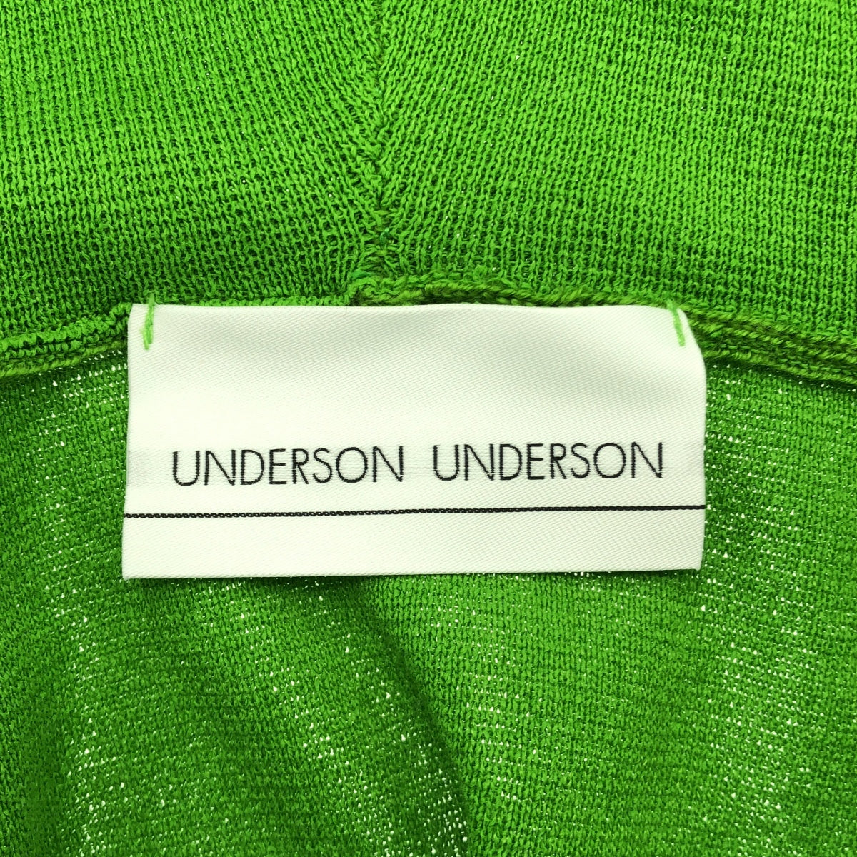 【新品】 UNDERSON UNDERSON / アンダーソン アンダーソン | WASHI FABRIC フーデッド パーカ | 1 | グリーン | レディース