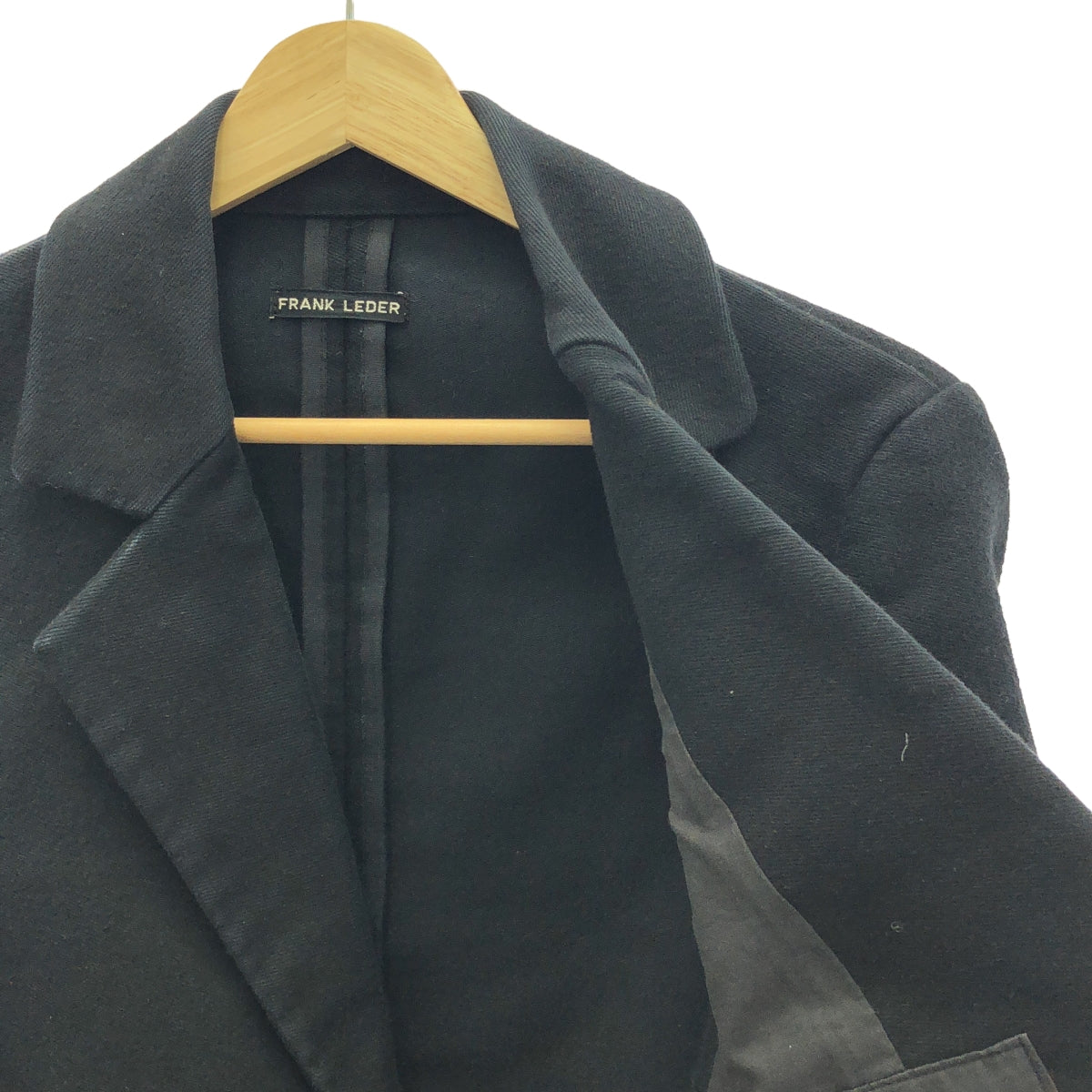 FRANK LEDER / フランクリーダー | DEUTSCHELEDER JACKET コットン ジャーマンレザー ジャケット | S | ブラック | メンズ