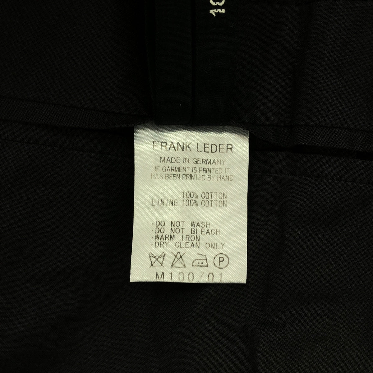 FRANK LEDER / フランクリーダー | DEUTSCHELEDER JACKET コットン ジャーマンレザー ジャケット | S | ブラック | メンズ