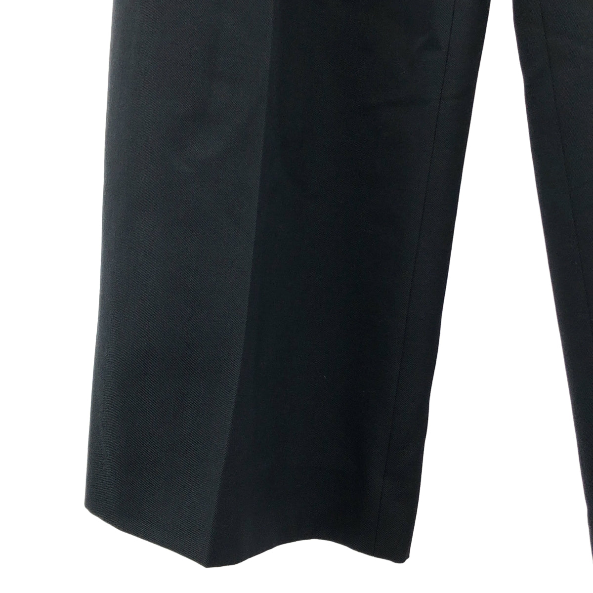 CELINE / セリーヌ | フィービー期 ウエストロゴ ワイドスラックス パンツ | 38 | ネイビー | レディース